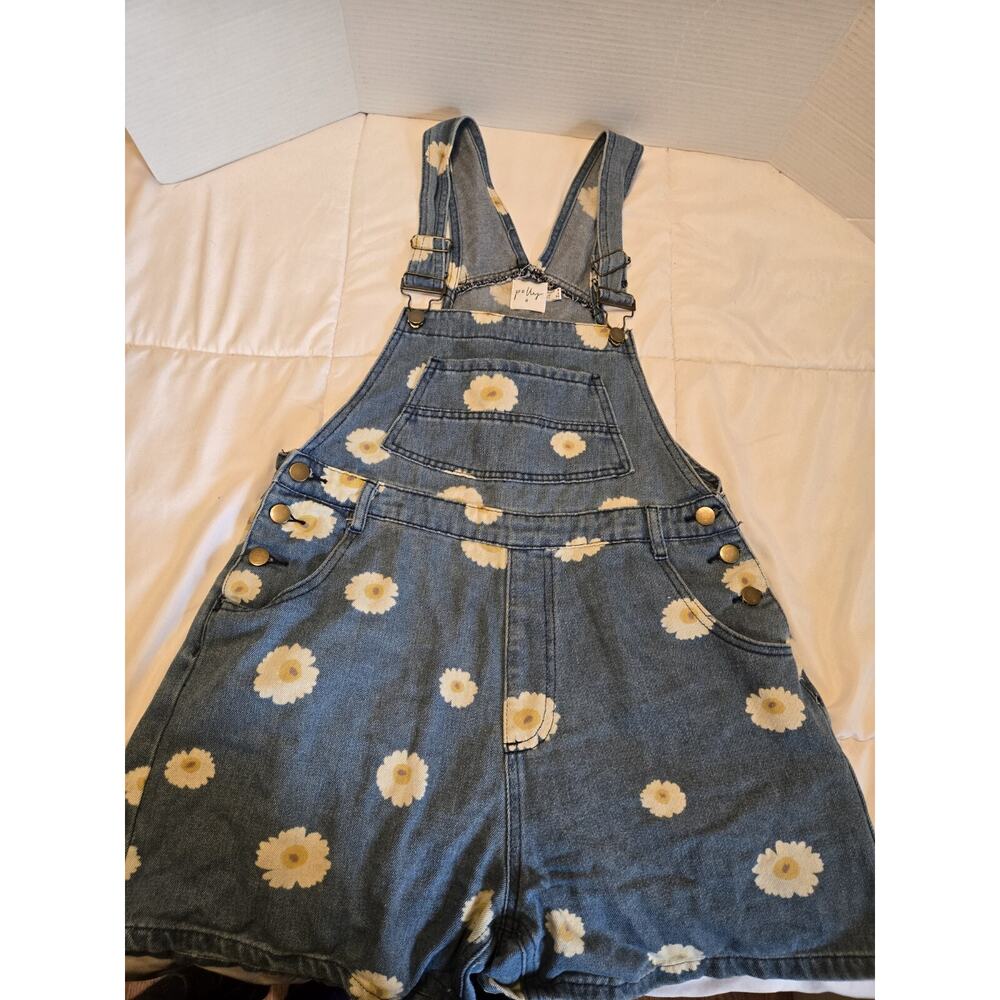 Miss Polly Jean Shorts Overalls Daisy's Sz 4 Cotton Fairy Outdoor Cottage Rumper